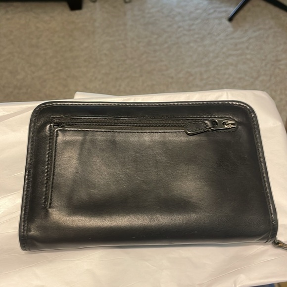 Vintage Coach leather - Zip card holder Wallet, Travel Organizer, Planner - Picture 4 of 14